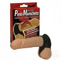 Чёрная утяжка для пениса и мошонки Penis Manschette  Чёрная утяжка для пениса и мошонки Penis Manschette