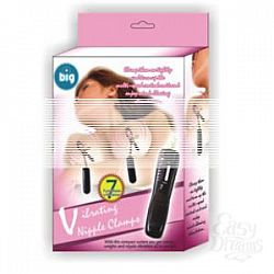 Чёрные виброзажимы для груди с пультом управления вибрацией Чёрные виброзажимы для груди с пультом управления вибрацией