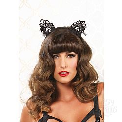 Ушки кошечки из кружева Leg Avenue , Черный Ушки кошечки из кружева Leg Avenue , Черный