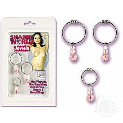 Клипсы на грудь с розовыми шариками Клипсы на грудь с розовыми шариками