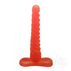 Спиралевидный гелевый плаг розового цвета - 15 см. Спиралевидный гелевый плаг розового цвета - 15 см.