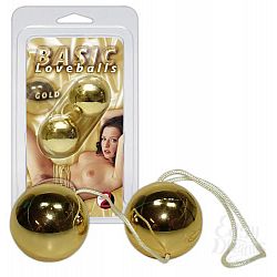 Вагинальные шарики золотистого цвета Вагинальные шарики золотистого цвета