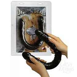 Двусторонний черный фаллоимитатор - 43 см. Двусторонний черный фаллоимитатор - 43 см.