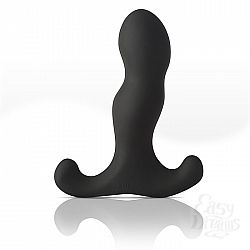 Черный массажер простаты с вибрацией - 11 см. Черный массажер простаты с вибрацией - 11 см.