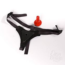 Трусики черные кожаные универсальные со штырьком для насадок 7150-1-1 Трусики черные кожаные универсальные со штырьком для насадок 7150-1-1