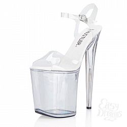 Прозрачные босоножки на очень высокой платформе Clear Прозрачные босоножки на очень высокой платформе Clear