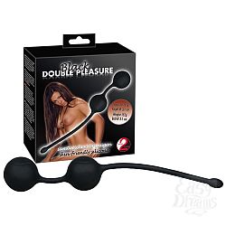 Чёрные силиконовые вагинальные шарики на сцепке Чёрные силиконовые вагинальные шарики на сцепке