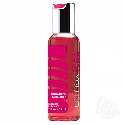 Вкусовой лубрикант Climax Kiss с ароматом клубники - 59 мл. Вкусовой лубрикант Climax Kiss с ароматом клубники - 59 мл.