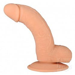 Телесный фаллоимитатор на присоске - 14 см. Телесный фаллоимитатор на присоске - 14 см.