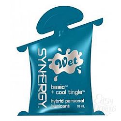 Гибридный лубрикант с охлаждающим эффектом Wet Synergy Cool Tingle - 10 мл. Гибридный лубрикант с охлаждающим эффектом Wet Synergy Cool Tingle - 10 мл.