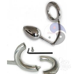 Разборное эрекционное кольцо с анальным плагом 2-Pcs Ring with Egg Asslock  Разборное эрекционное кольцо с анальным плагом 2-Pcs Ring with Egg Asslock