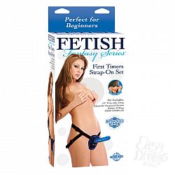 Страпон First Timers Strap-on Set - Fetish Fantasy, Синий Страпон First Timers Strap-on Set - Fetish Fantasy, Синий