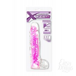 Розовый гелевый фаллоимитатор EXCELLENT POWER X TIER DUO DENSITY - 20 см. Розовый гелевый фаллоимитатор EXCELLENT POWER X TIER DUO DENSITY - 20 см.