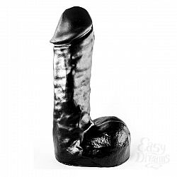 Чёрный фаллоимитатор All Black с мошонкой - 24,5 см. Чёрный фаллоимитатор All Black с мошонкой - 24,5 см.