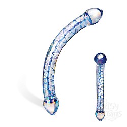 Перламутровый фаллос с синими подснежниками X-CURVE GLAS-103 Перламутровый фаллос с синими подснежниками X-CURVE GLAS-103