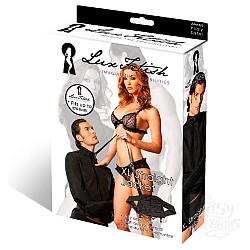 Черная смирительная рубашка унисекс от LUX FETISH LF1476L / XL Черная смирительная рубашка унисекс от LUX FETISH LF1476L / XL