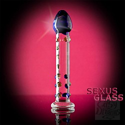 Стеклянный фаллос с цветными бусинами (Sexus-glass 912007) Стеклянный фаллос с цветными бусинами (Sexus-glass 912007)