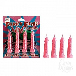 Набор из четырех свечей в форме члена Perky Party Penis Candles 2452-04CDSE Набор из четырех свечей в форме члена Perky Party Penis Candles 2452-04CDSE