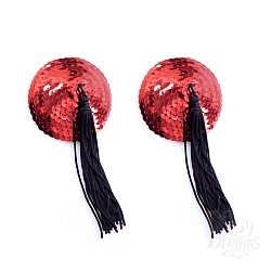 Красно-черные пэстисы с пайетками YTS-7RED Красно-черные пэстисы с пайетками YTS-7RED