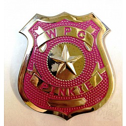 Значок Police Badge pink розовый 7х5см 02493 Значок Police Badge pink розовый 7х5см 02493