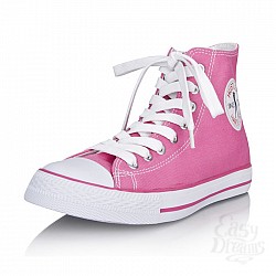 Розовые женские кеды из денима HUSTLER HARDCORE 39 Розовые женские кеды из денима HUSTLER HARDCORE 39