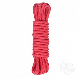 Красная хлопковая веревка для бондажа, 15 м Красная хлопковая веревка для бондажа, 15 м
