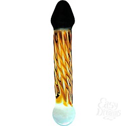 Фаллоимитатор с рисунком и темно синим наконечником GD047 Фаллоимитатор с рисунком и темно синим наконечником GD047