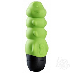 Зеленый вибратор-гусеница Baby Bug  Зеленый вибратор-гусеница Baby Bug